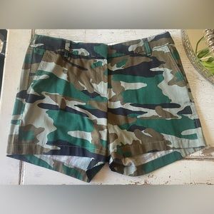 Ladies size 12 brand new with tags J. Crew camo shorts.